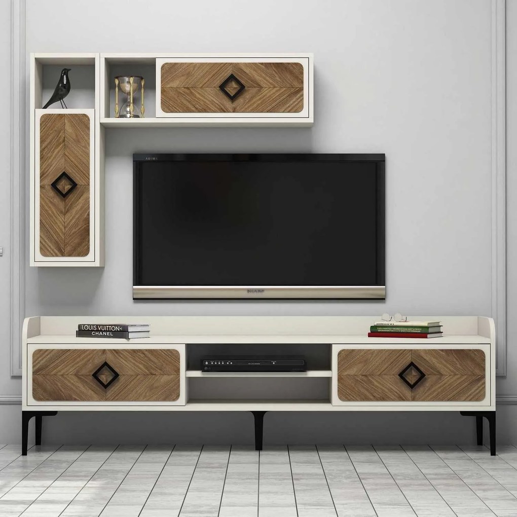 Unidade de TV Samba – Walnut Cream – 180x52x35 cm