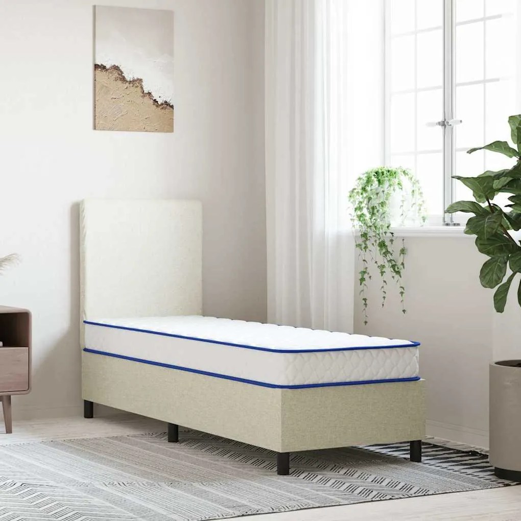 Colchão de espuma de memória 70x200x17 cm branco