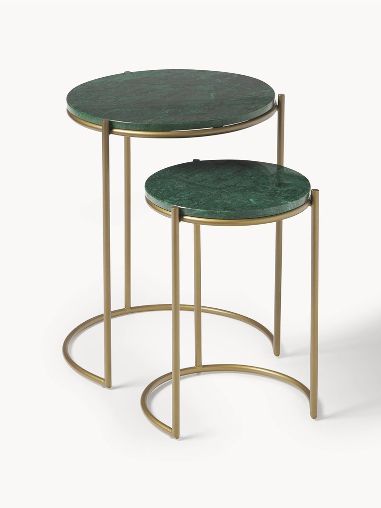 Mesa de apoio em mármore Ella, conjunto de 2