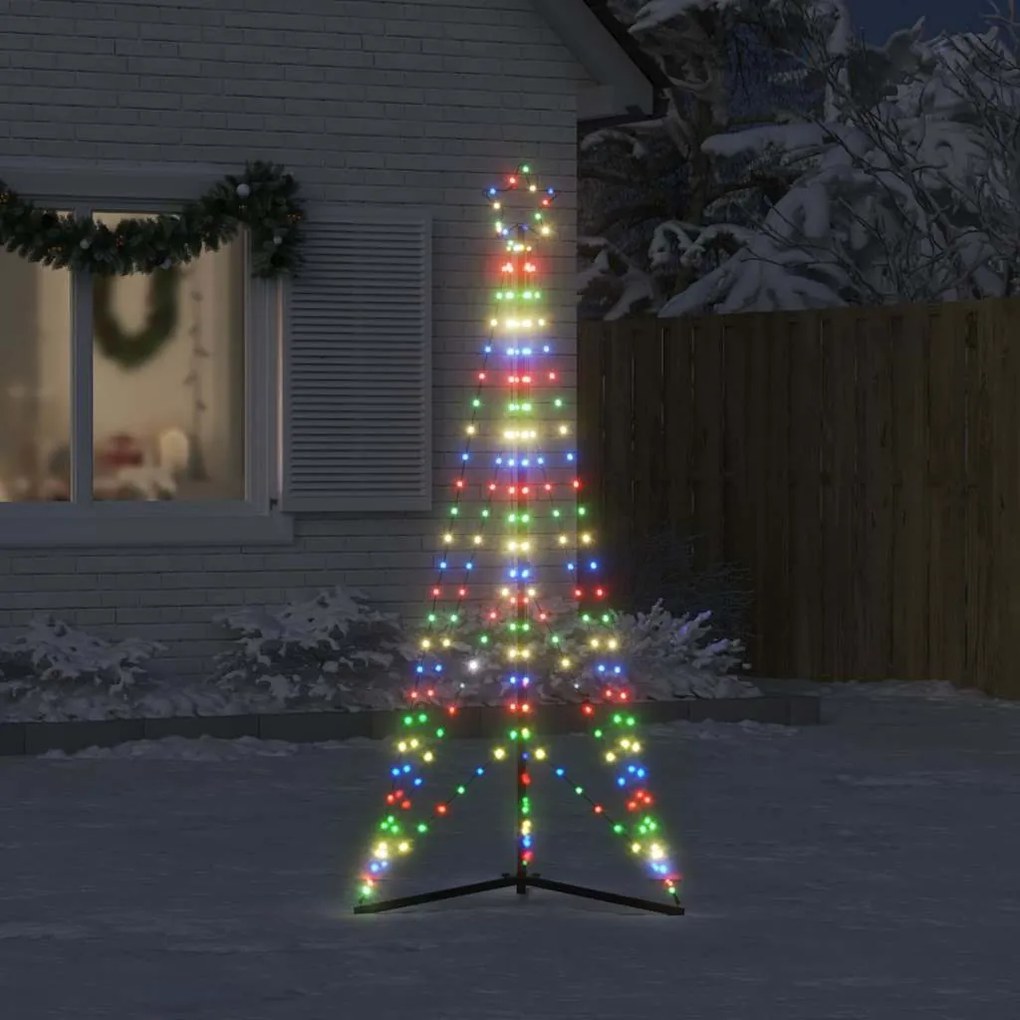 LED Árvore de Natal 363 LEDs Coloridos 182 cm