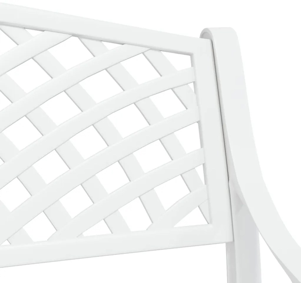 Banco de jardim 102 cm alumínio fundido branco