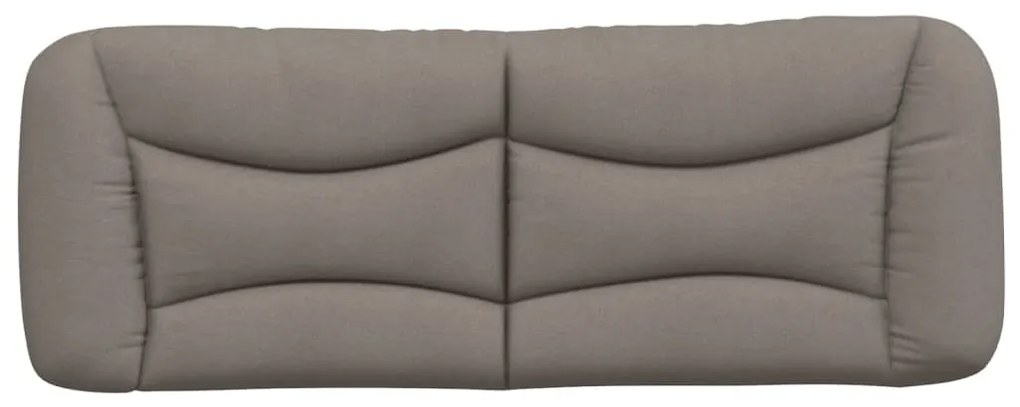 Almofadão de cabeceira 120 cm tecido cinzento-acastanhado