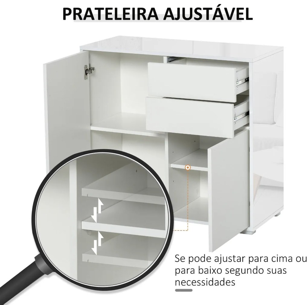 Aparador Sean de 79 cm - Branco - Design Nórdico
