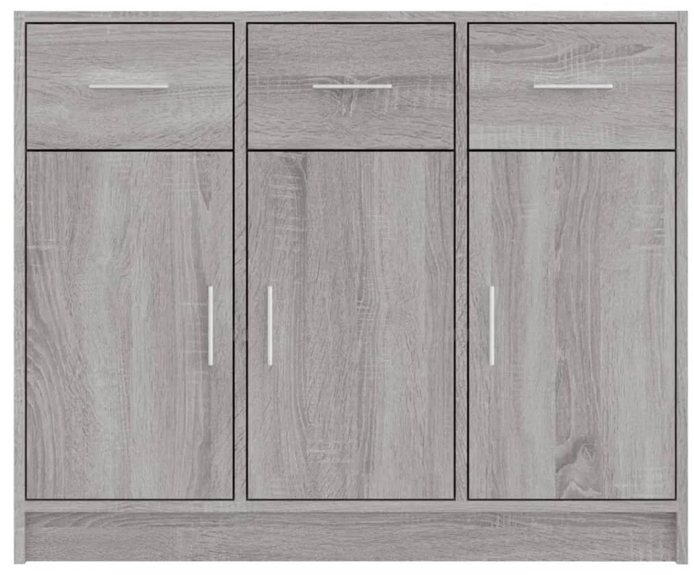 Aparador 91x28x75 cm derivados de madeira cinzento sonoma