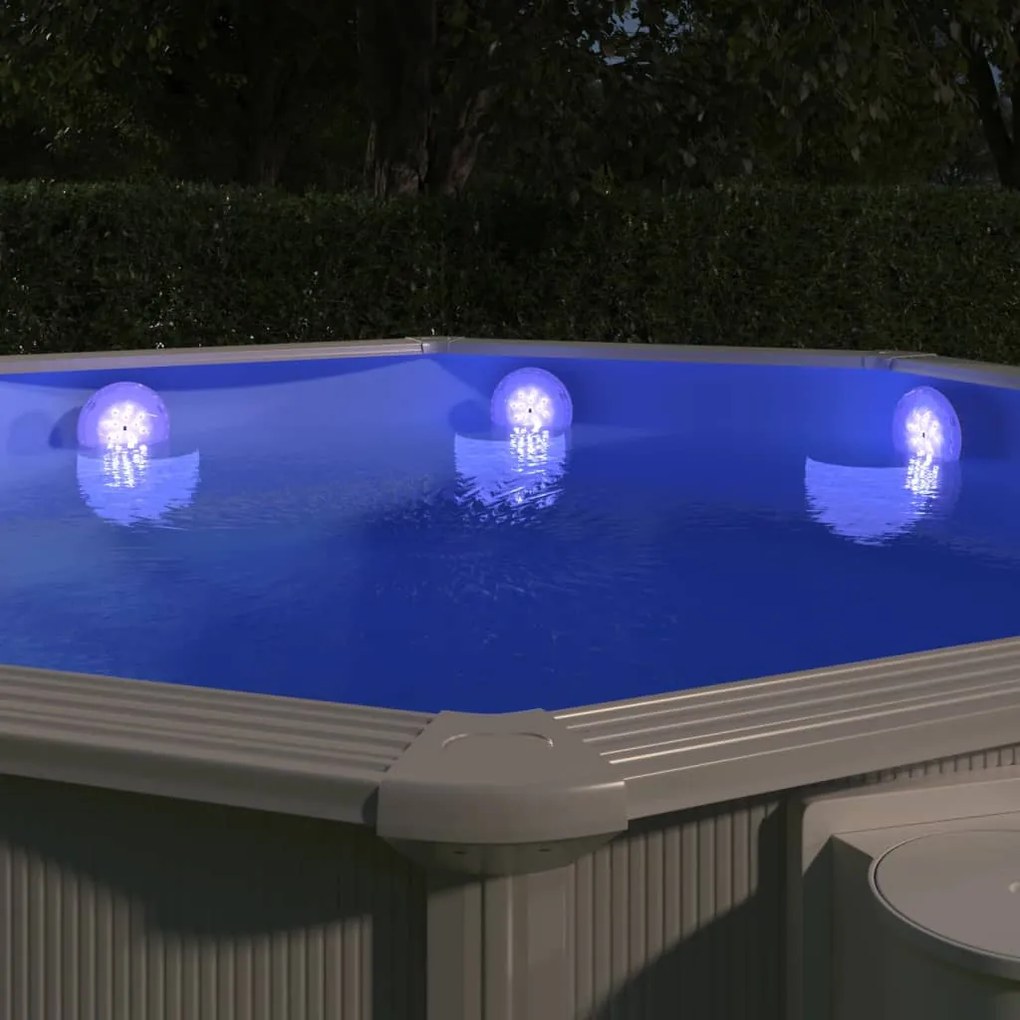 vidaXL Luz LED piscina submersíve/flutuante c/ controlo remoto branco