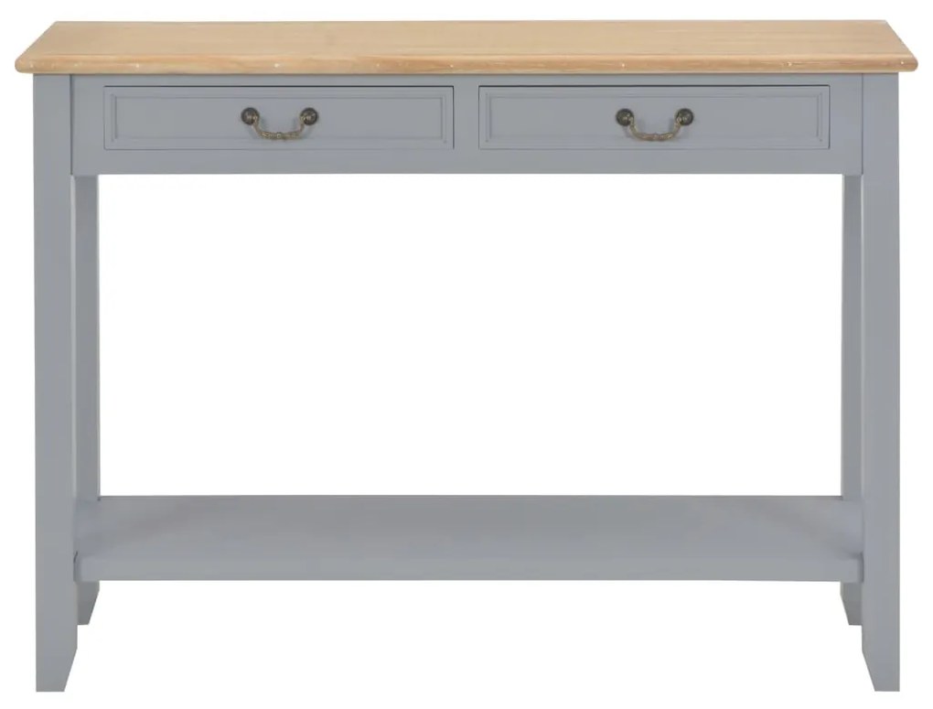 Mesa consola 110x35x80 cm madeira cinzento