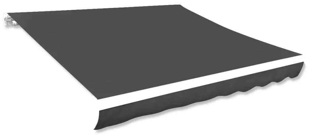 143708 vidaXL Lona para toldo antracite 300x250 cm