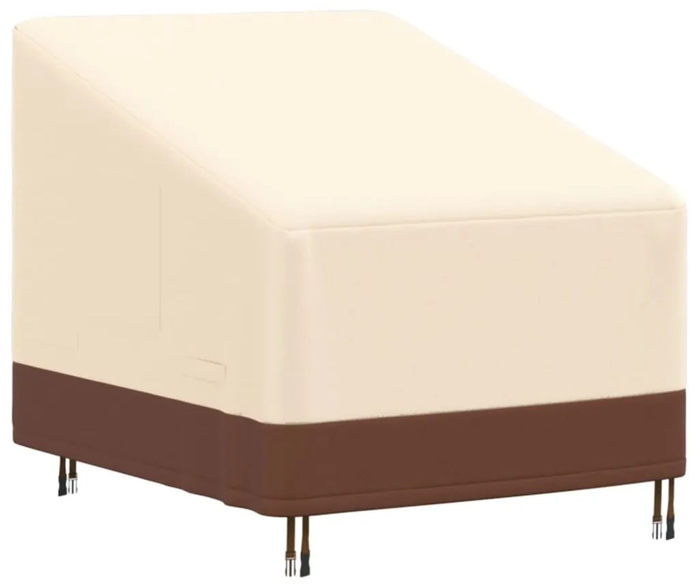 vidaXL Capa p/ cadeira lounge jardim 79x97x48/74 cm 600D oxford bege