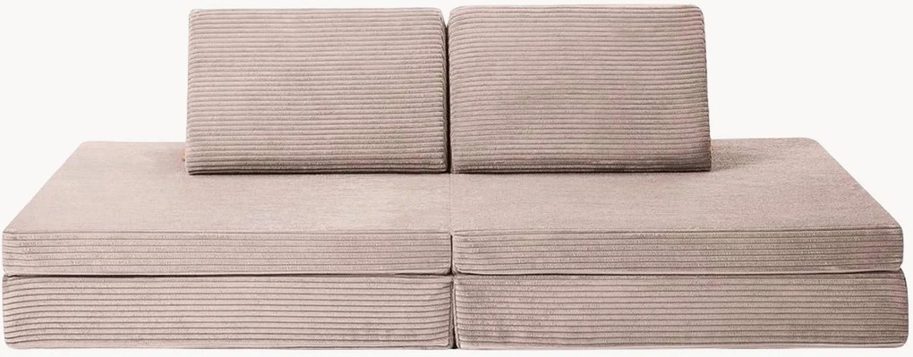 Sofá para crianças de brincar modular em bombazina artesanal Mila