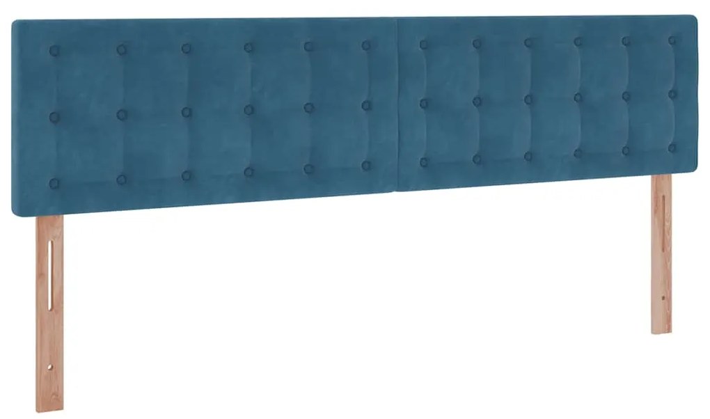 Estrutura de cama otomana com colchão azul escuro Veludo