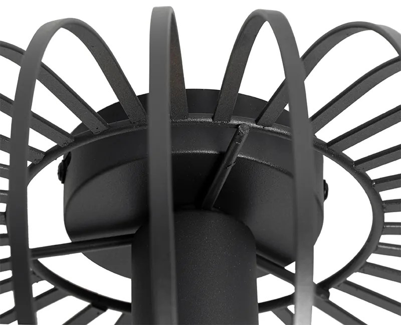 Candeeiro de teto design preto 39 cm - Johanna