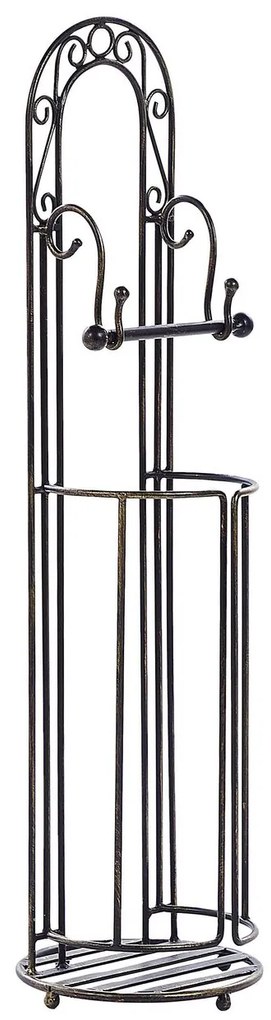 Suporte para papel higiénico em metal preto TEMUCO Beliani