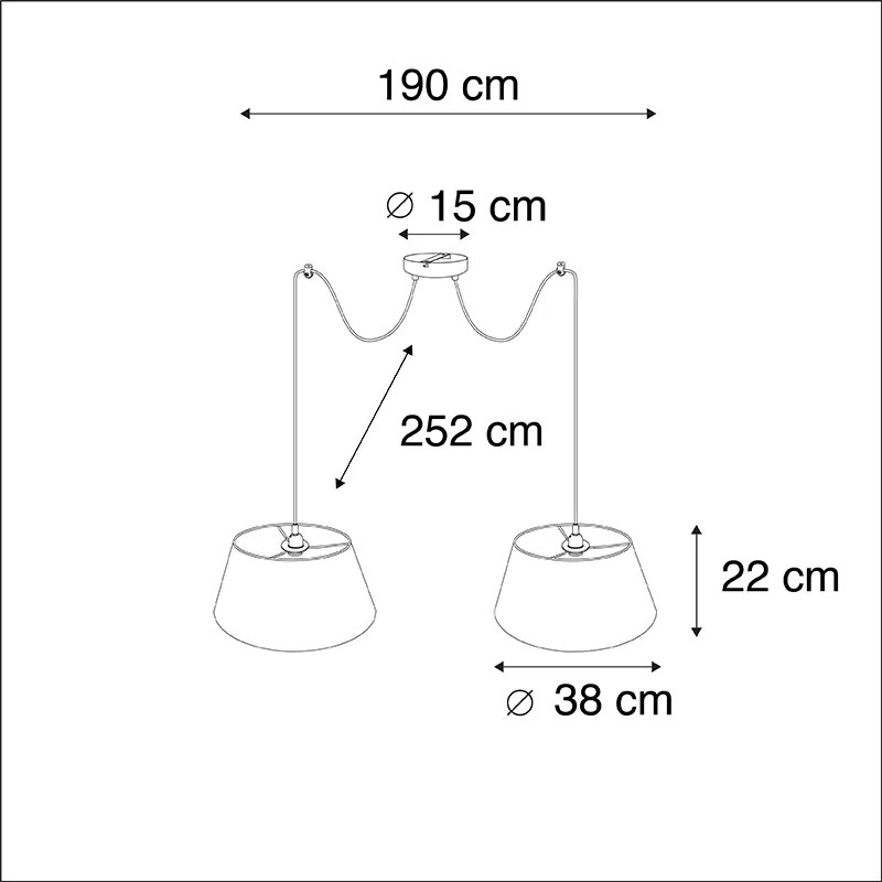 Candeeiro de suspensão moderno preto - Lofty Moderno