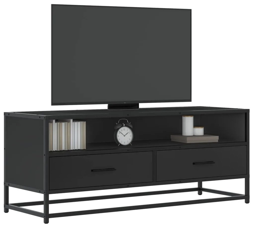 Móvel para TV 100x34,5x40 cm derivados de madeira/metal preto