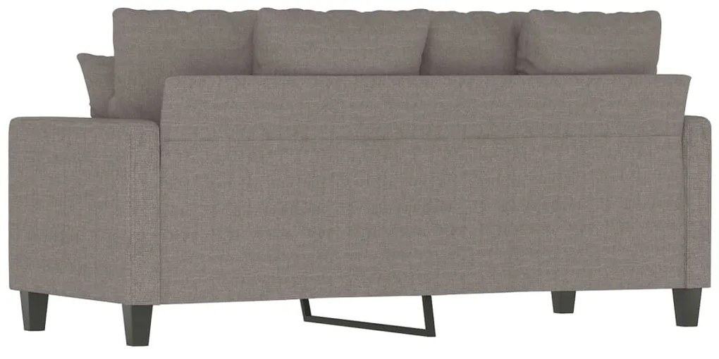 Sofá de 2 lugares tecido 140 cm cinzento-acastanhado