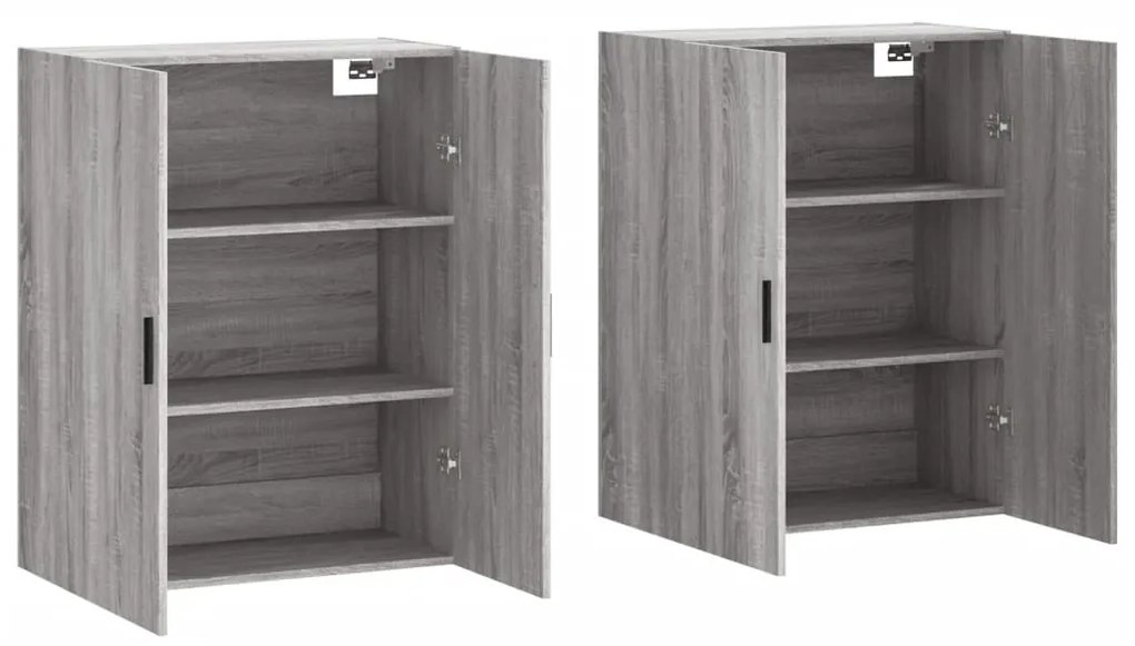 Armários de parede 2 pcs 69,5x34x90 cm cinzento sonoma