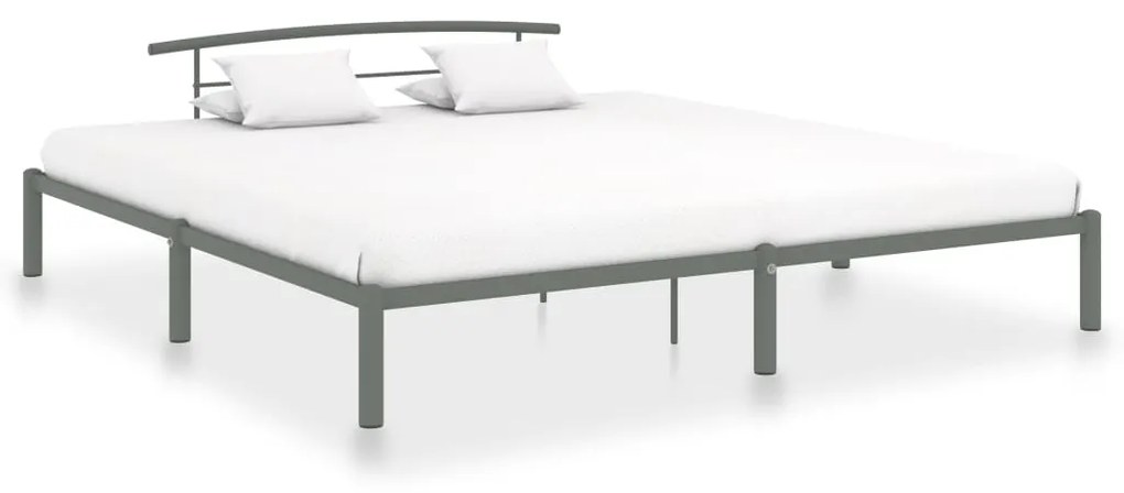 Estrutura de cama 180x200 cm metal cinzento