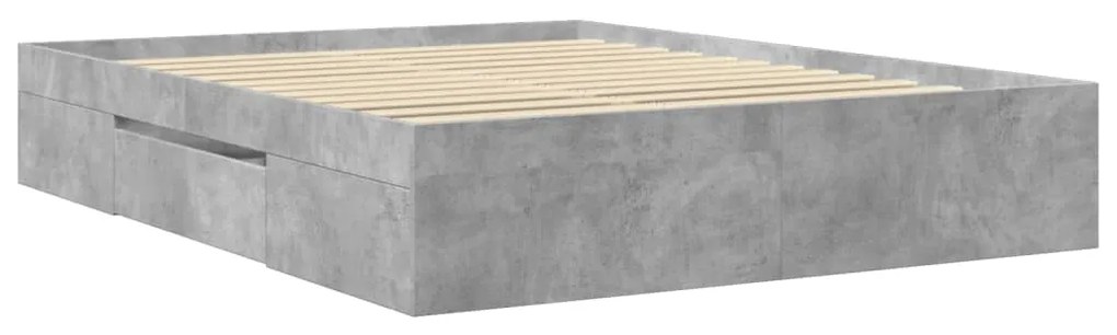 Estrutura cama s/ colchão 160x200cm cinza cimento