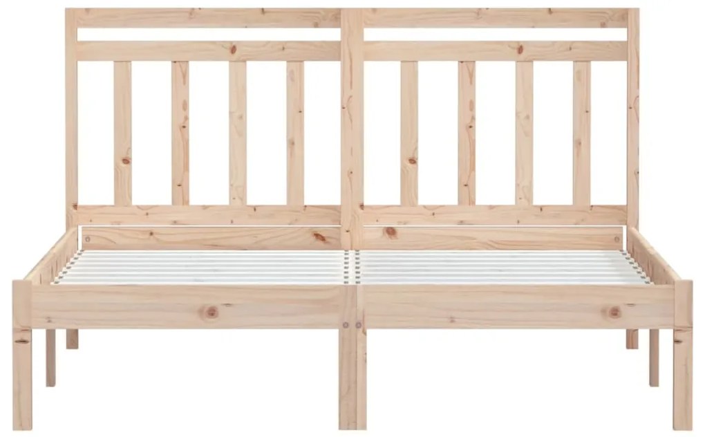 Estrutura de cama pequena casal 120x190 cm pinho maciço