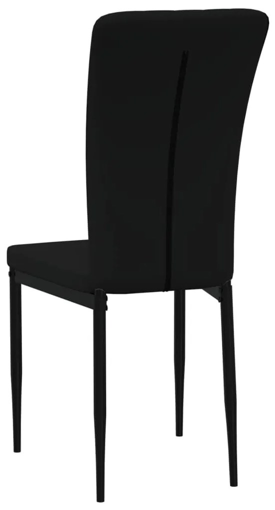 Cadeiras de jantar 2 pcs veludo preto