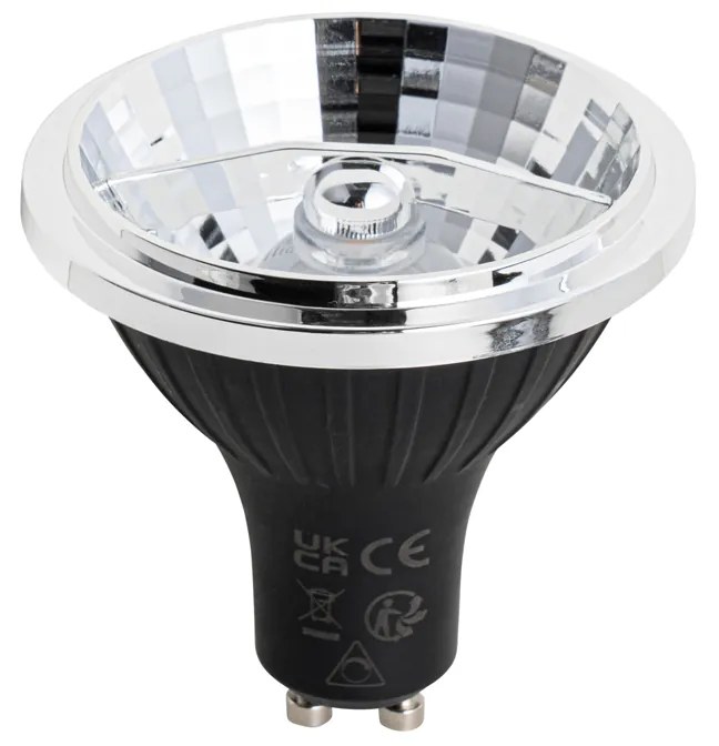 Conjunto de 5 Lâmpadas LED GU10 Reguláveis 70mm 6.5W 600 lm 3000K
