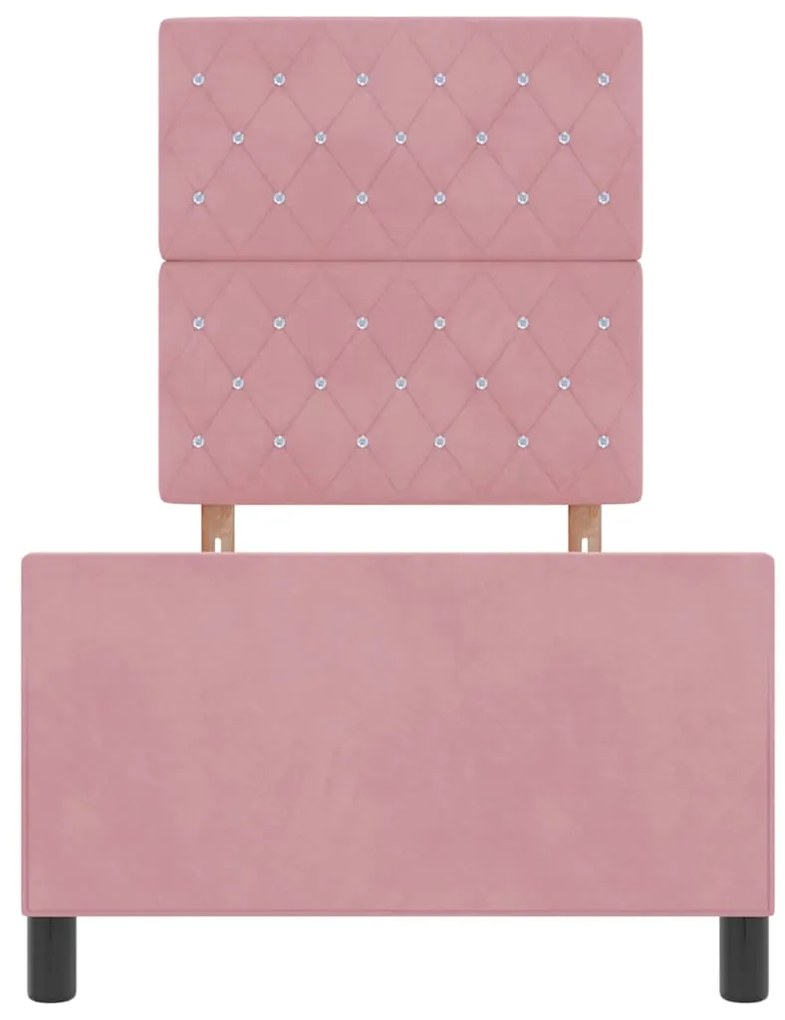 Cama vidaXL Rosa 80x200 cm Veludo