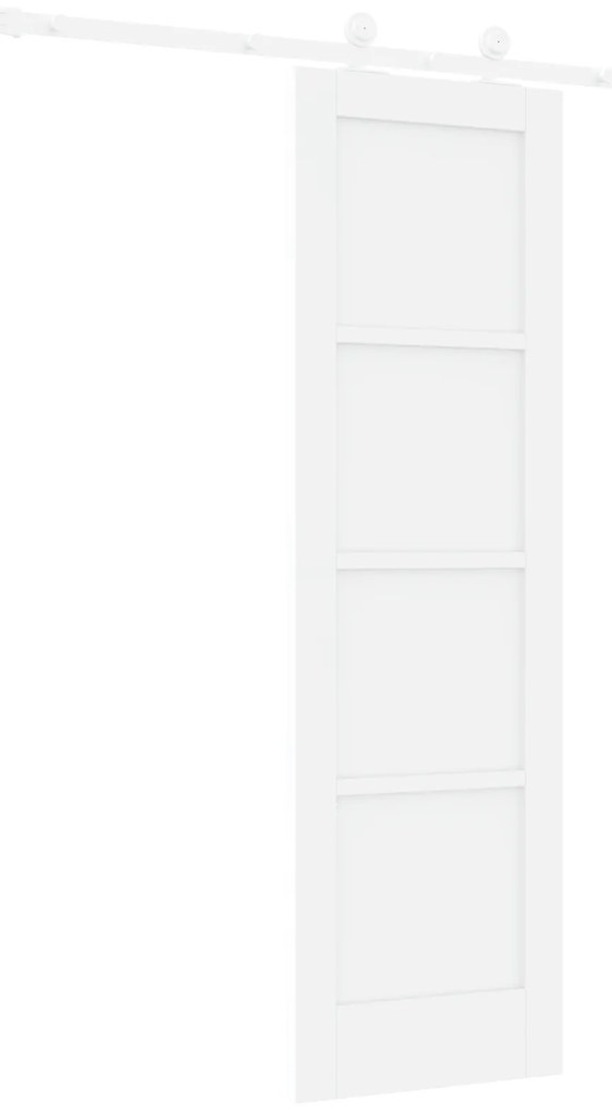 Porta Deslizante vidaXL com Conjunto de Ferragens Branca 61x198,5 cm M