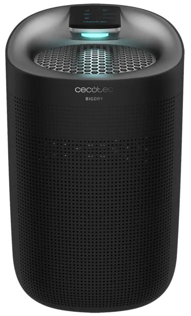 Desumidificador Cecotec BigDry 3000 PureLight Preto elétrico silencioso até 750 ml/dia, tanque de 1 litro, 3 processos de filtração, 3 velocidades, po