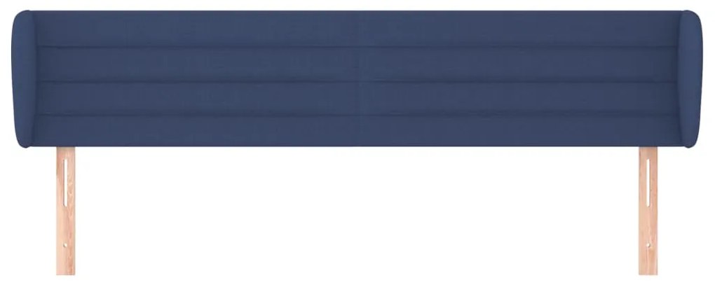 Cabeceira de cama c/ abas tecido 183x23x78/88 cm azul