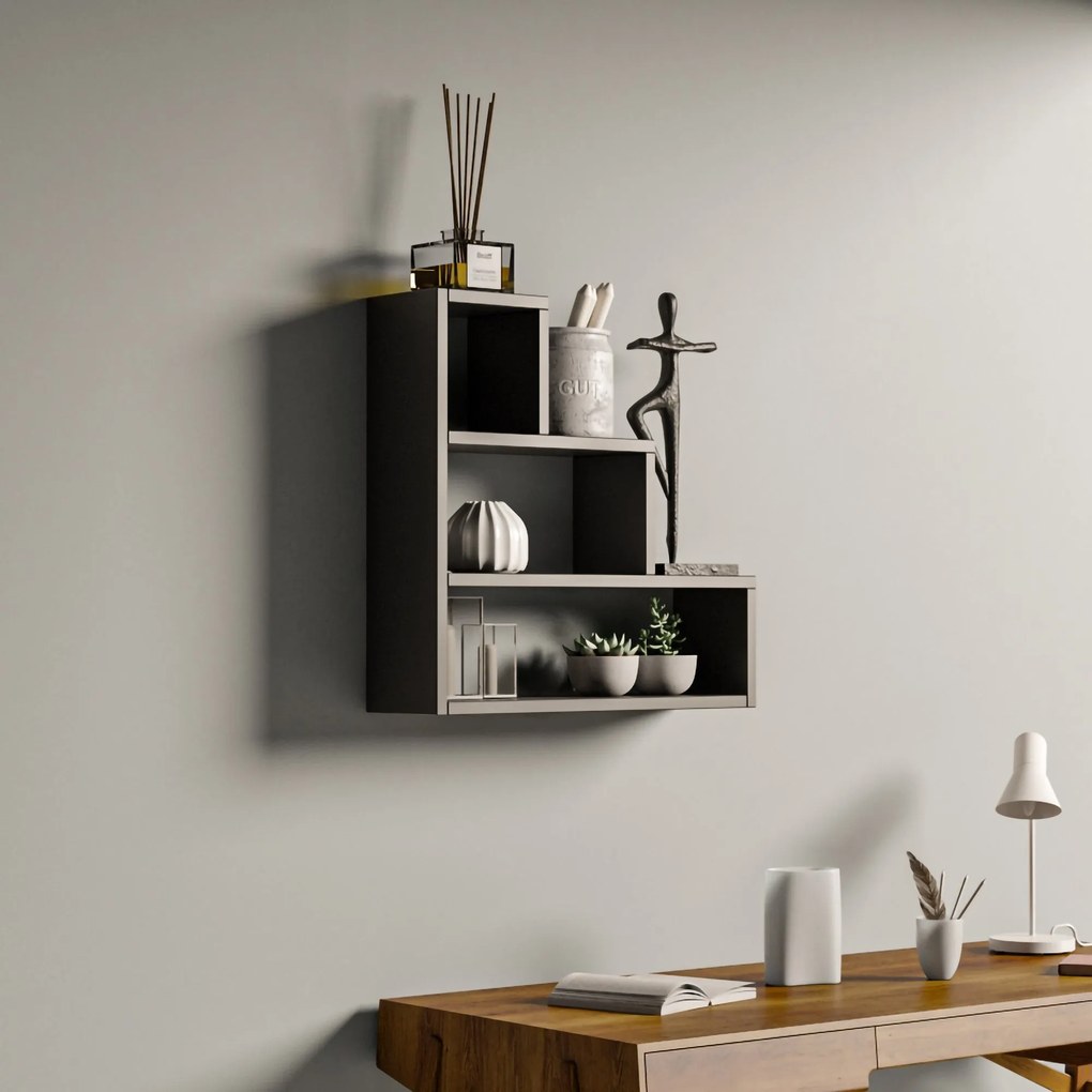 Prateleira de Parede Piramit – Antracite – 62x62x18 cm