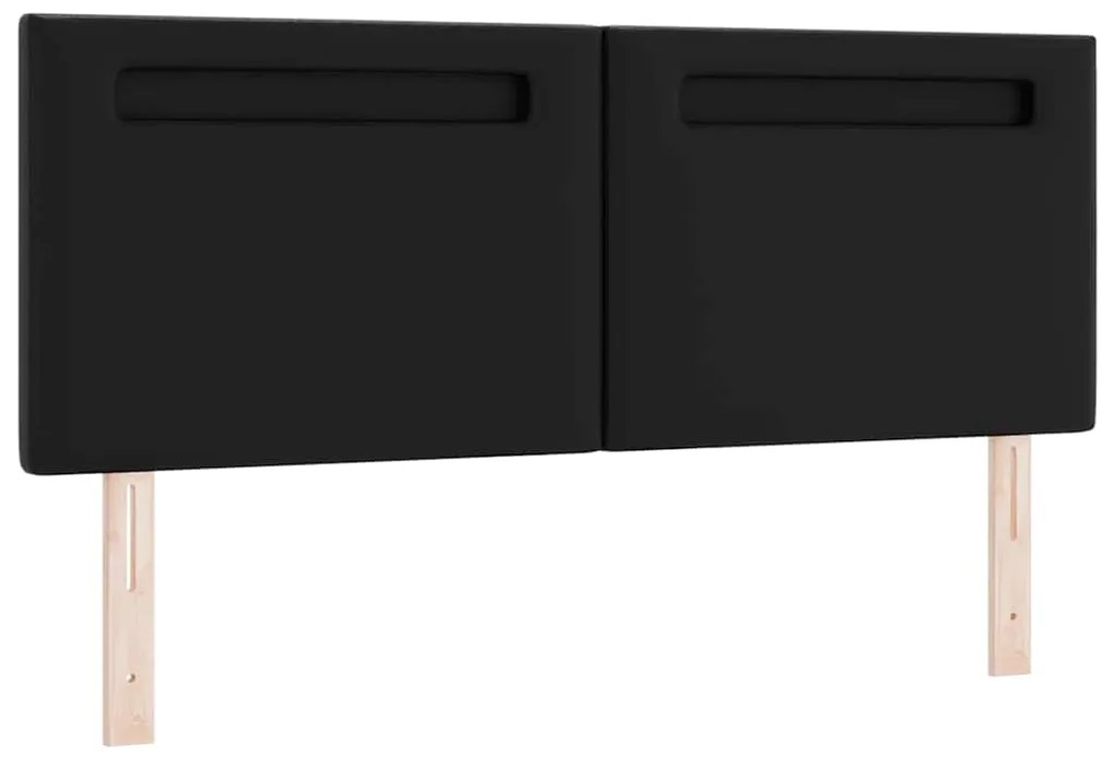 Cabeceira vidaXL Design Simples Preto 140 cm em Couro Sintético