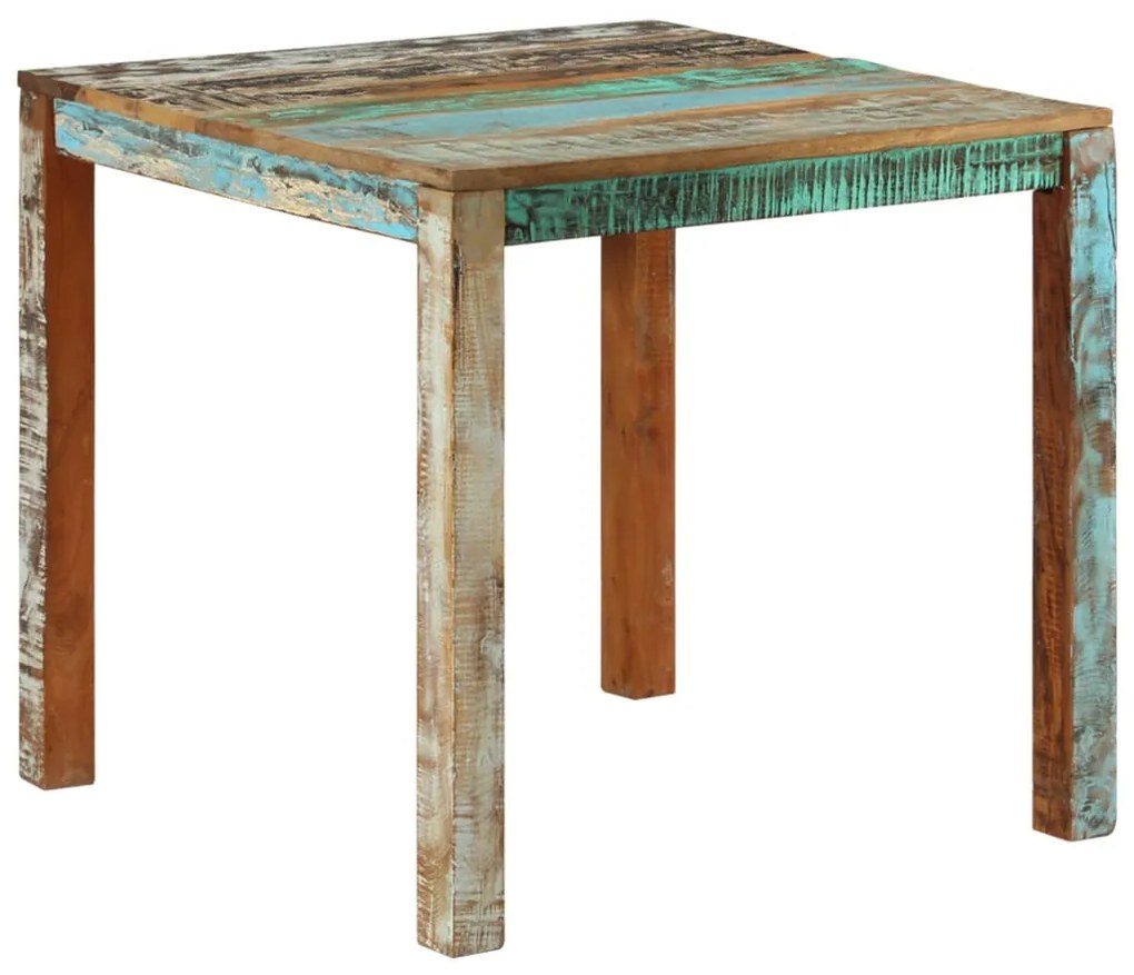 Mesa de jantar 82x80x76 cm madeira recuperada maciça