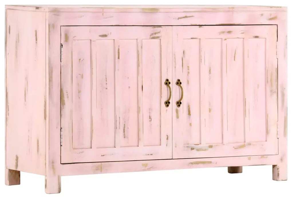 Aparador 110x35x70 cm madeira de mangueira maciça rosa-claro