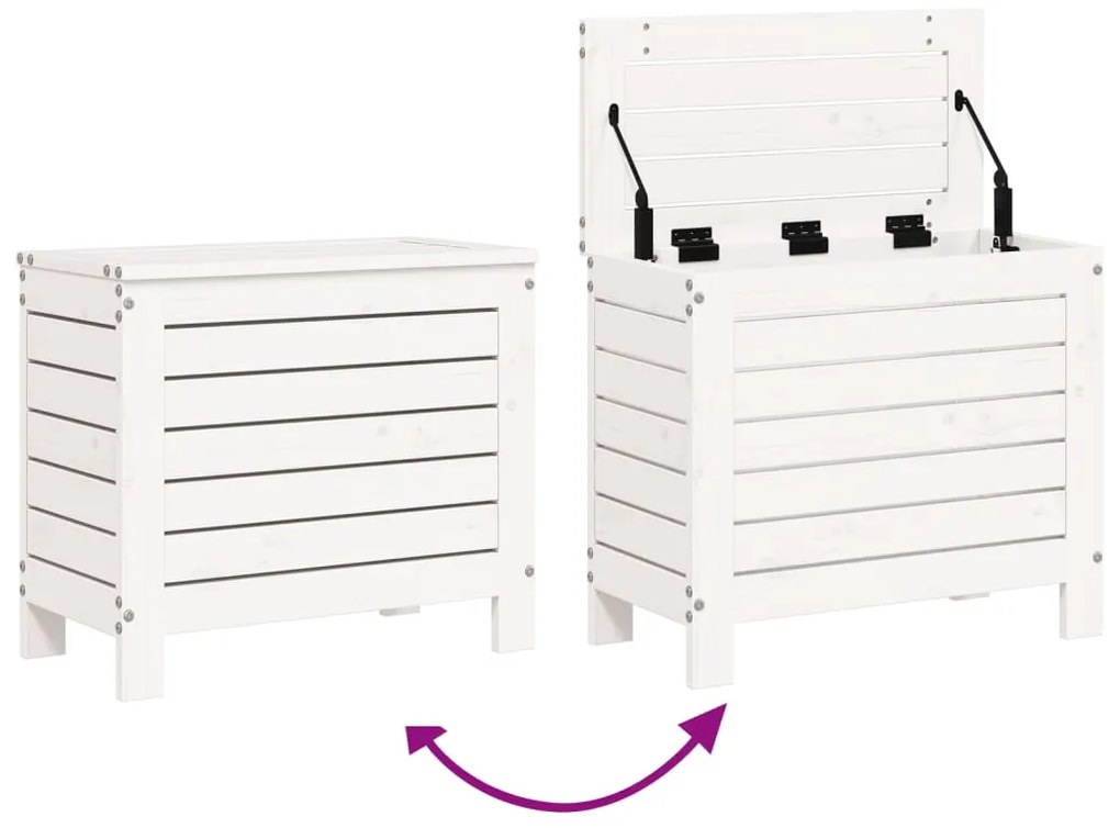 7 pcs conjunto de sofás para jardim pinho maciço branco