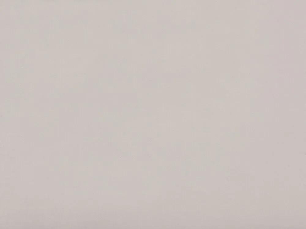 Cama de casal com arrumação em veludo branco creme 160 x 200 cm LAVAUR Beliani