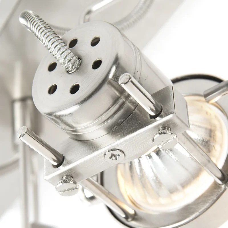 Foco industrial aço 3 luzes giratório e inclinável - Suplux