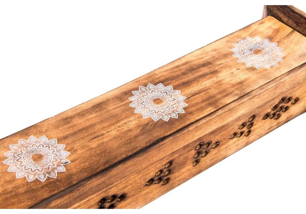 Incenso DKD Home Decor Suporte 8 x 8 x 30 cm Madeira Mandala Índio (6 Peças)