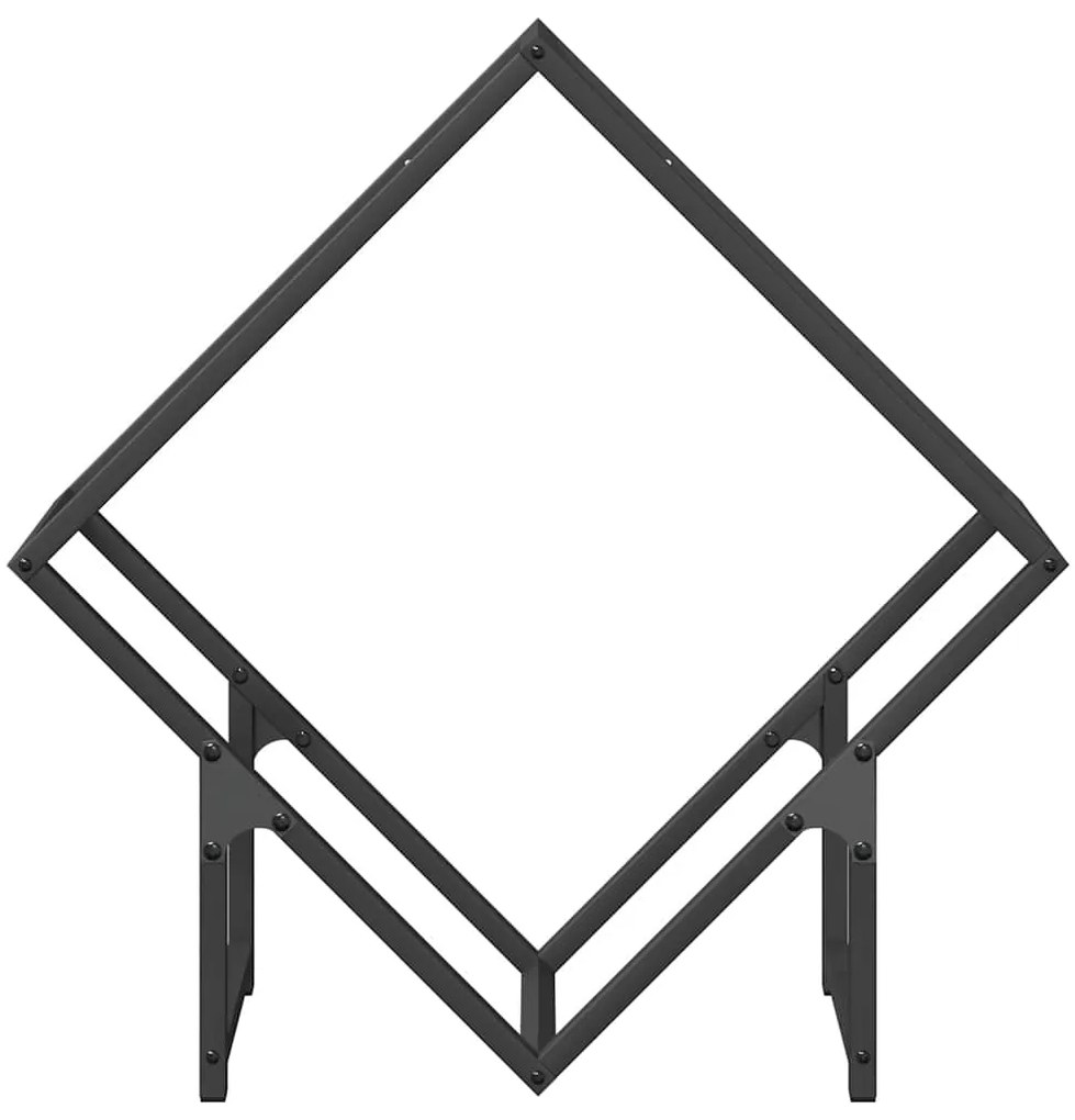 Suporte para lenha 60x25x60 cm aço laminado a frio preto