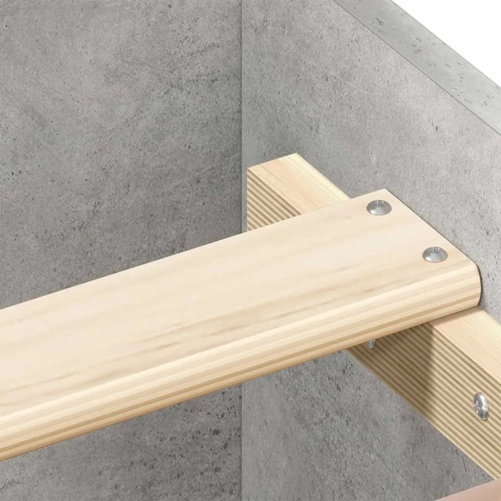 Estrutura de cama 90x200 cm derivados de madeira cinza sonoma