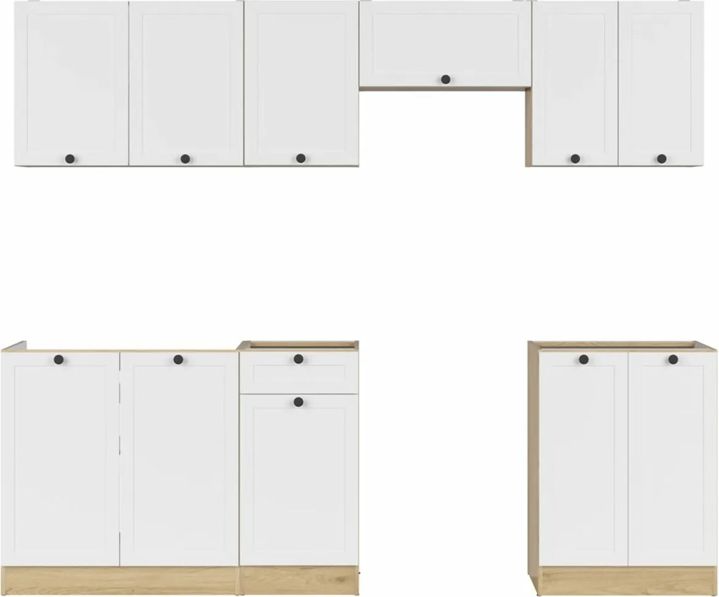 Conjunto de cozinha modular Classic White Oak 118