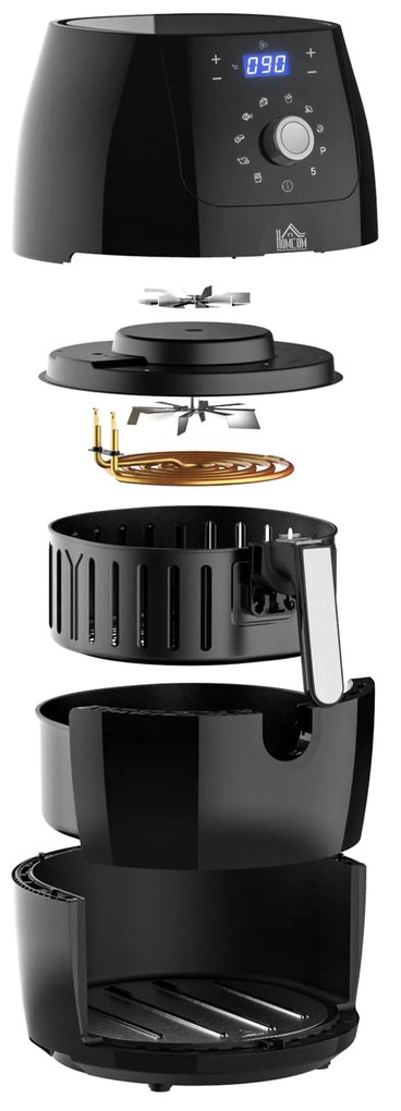 Fritadeira a Vapor de 5,5L - Design Moderno