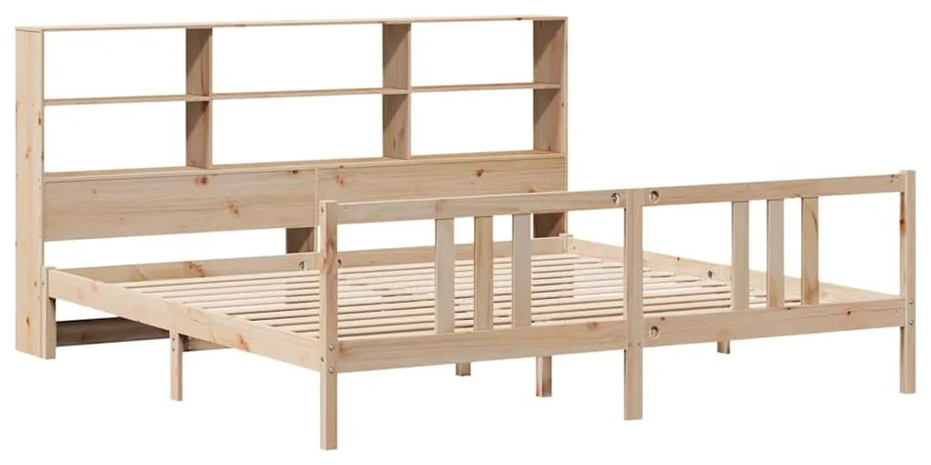 Cama com estante sem colchão 180x200 cm pinho maciço