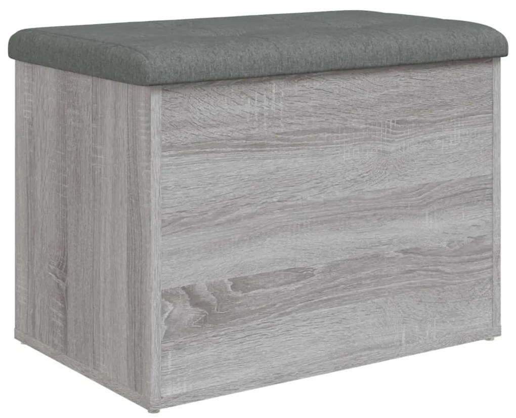 Banco de arrumação 62x42x45cm derivados madeira cinzento sonoma