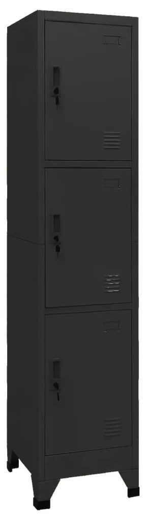 339782 vidaXL Cacifo 38x45x180 cm aço preto