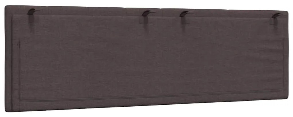 Almofadão de cabeceira 160 cm tecido castanho-escuro