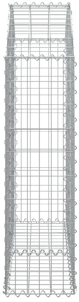 Cesto gabião arqueado 100x30x100/120 cm ferro galvanizado