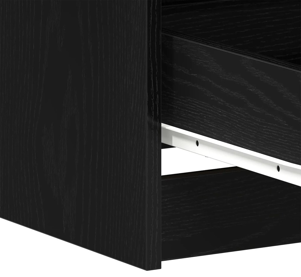 Mesas 2 pcs Madeira de Carvalho Preta 140x50x76 cm Madeira de Engenhar