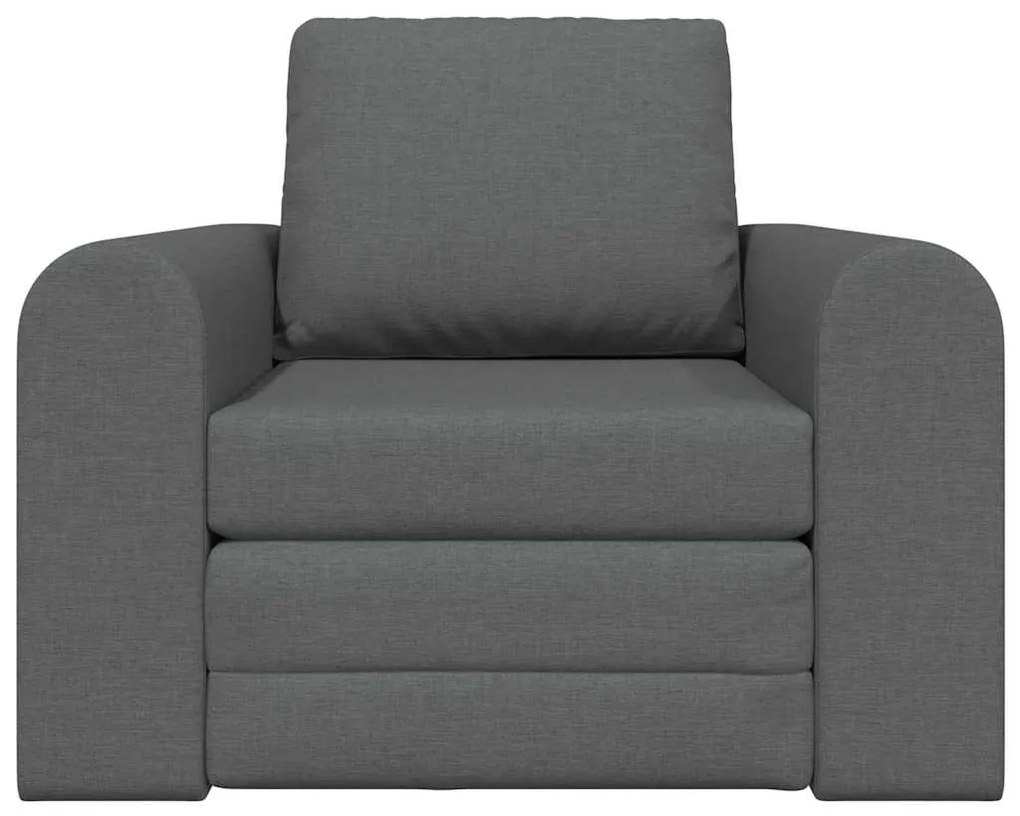 Sofá Cama 2-em-1 Cinza Escuro 98x71x83 cm Tecido
