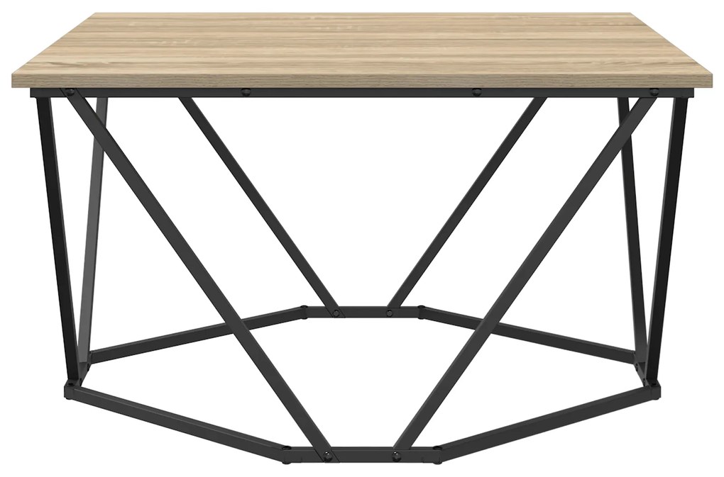 Mesa de Centro Carvalho Sonoma 80x80x45 cm Madeira de engenharia