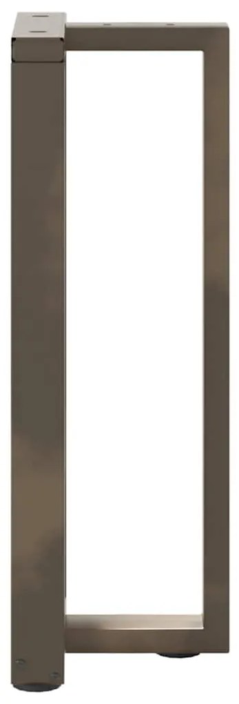 Pés de mesa de console em forma de T, 2 peças, preto, 25x28x(72-73) cm